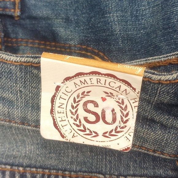 SO Authentic American Heritage Skinny Jeans size 0 regular 400 dark worn (NWT) - Picture 9 of 14